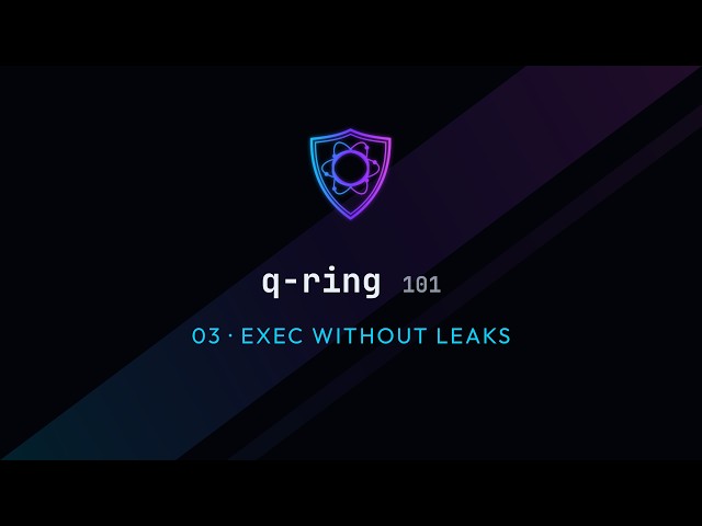 q-ring 101 — run without leaking (qring exec)