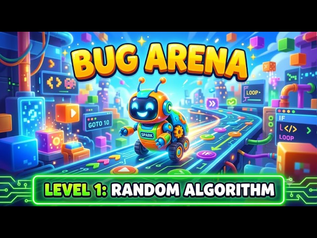 MakeCode Arcade AI Tutorial: Bug Arena - Random Algorithm (Step-by-Step)