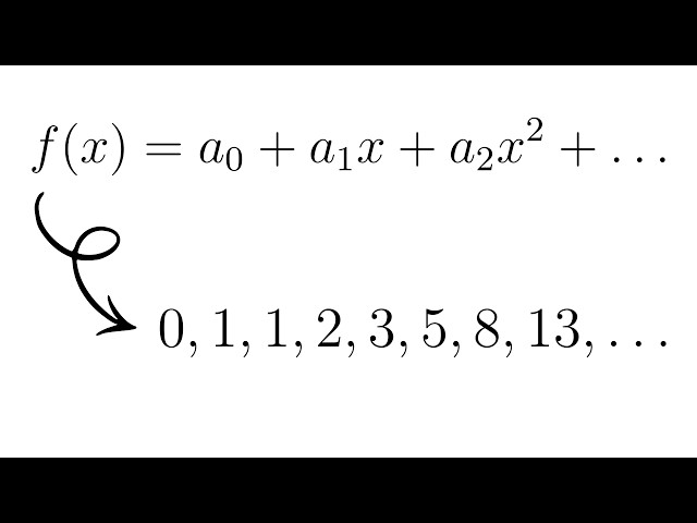 Solving Fibonacci WITHOUT Recursion (Using Generating Functions)