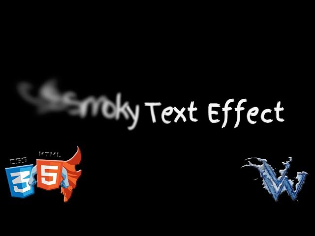 Text to smoke css animation | Cool css effects 2018 | css animation tutorial