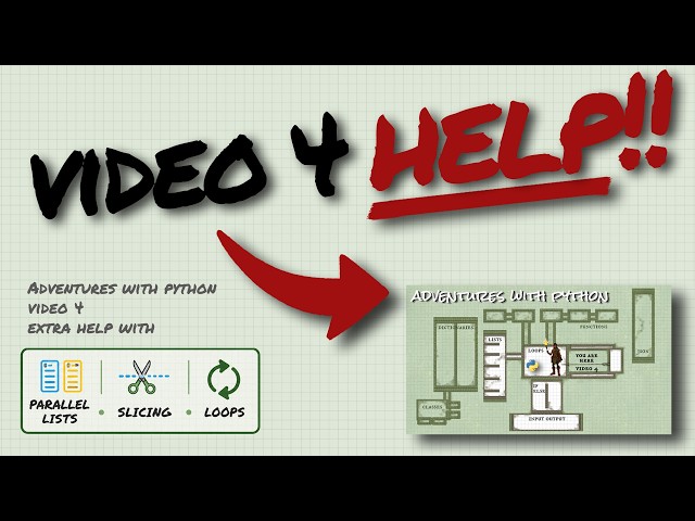 Adventures in Python: Extra help with Video 4