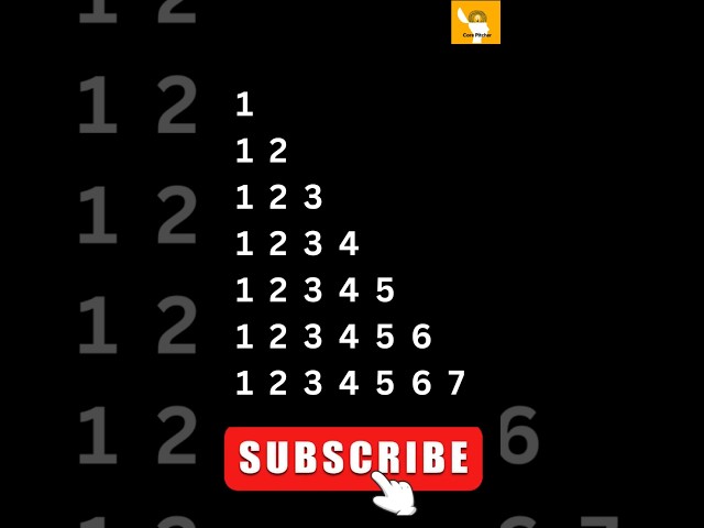 🔢Right Triangle Number Pattern 🔢 in Java #shorts #shortsfeed