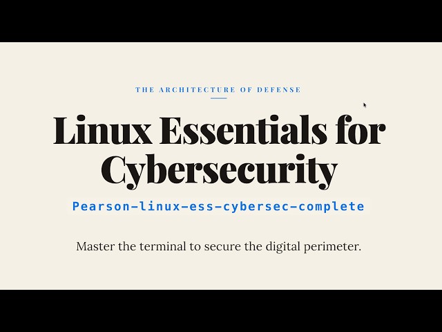 Linux Essentials for Cybersecurity | Master Linux Security & System Administration