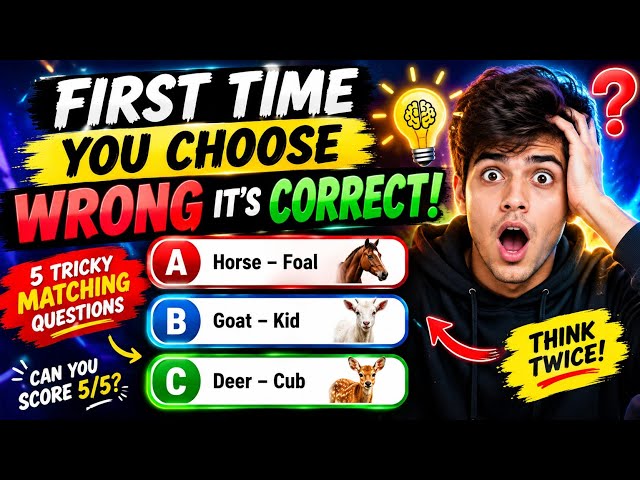 99% GET THESE MATCHING QUESTIONS WRONG! 😱 | Can You Score 5/5?@Quizterr @DailyQuizYT 