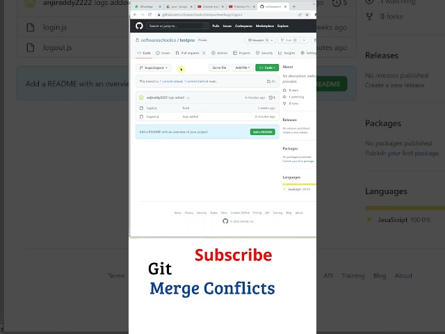 Git Tutorial Telugu: What is Merge Conflict? Git and GitHub, Telugu Git Course, Git, GitHub Tutorial