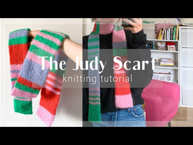 The Judy Scarf | Knitting Tutorial (beginner friendly!)🌟