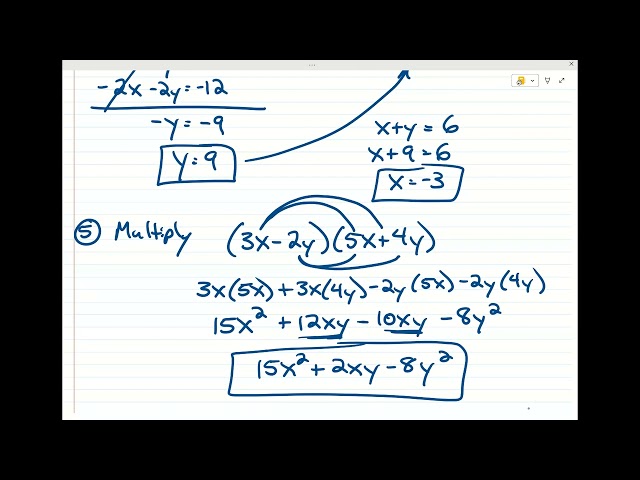 Final Exam Review (Intermediate Algebra)