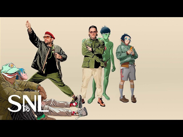 Gorillaz: Clint Eastwood ft. Del the Funky Homosapien (Live) - SNL