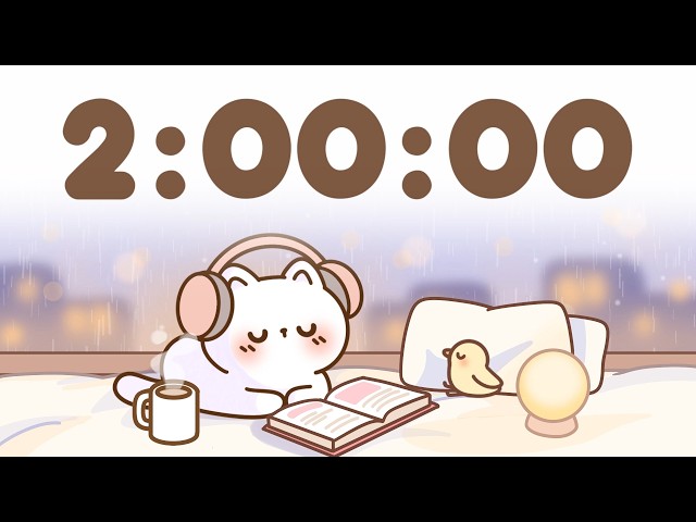 2 Hour Timer 🐱 2 Hr Study Timer for Classroom Focus