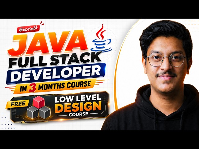 Launching Java Full Stack Course + FREE Low Level Design Course in Telugu | Java Course in Telugu