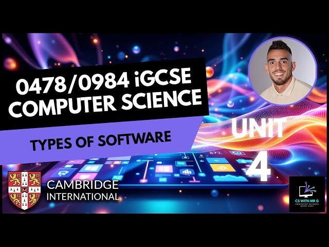 0478/0984 iGCSE Computer Science - Unit 4 Lesson 1: Types of Software Operating Systems & Interrupts