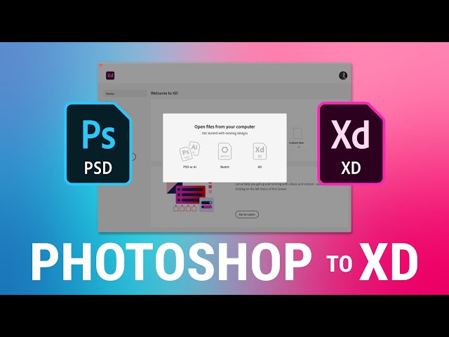 How to Import Photoshop to Adobe XD