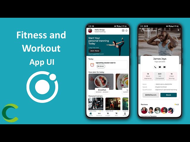 Fitness & Workout App UI in Ionic 6