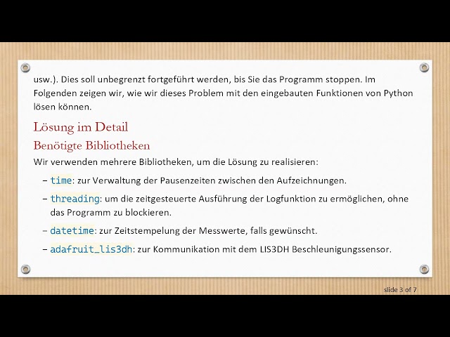 Wie man Sensordaten alle 5 Sekunden in einer neuen Textdatei mit Python speichert