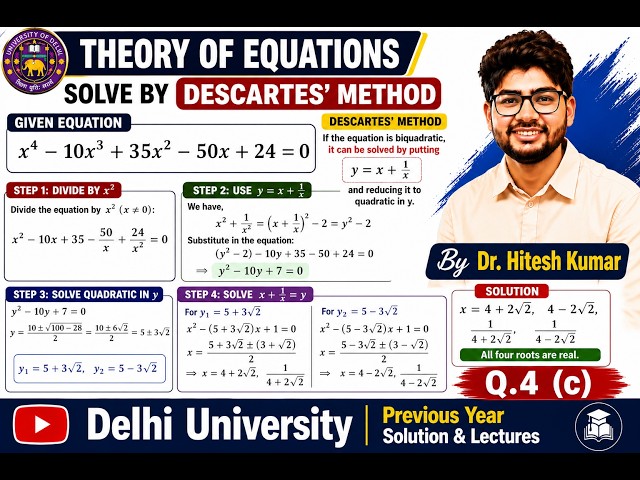 4c Solve Biquadratic Equation Using Descartes’ Method