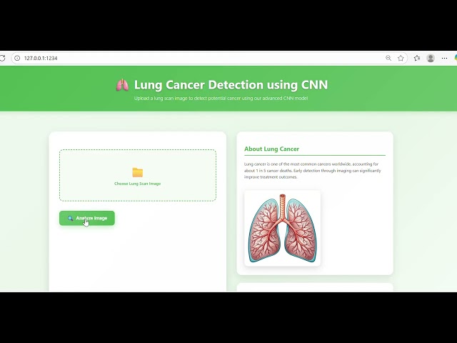 Lung Cancer Detection using CNN 🫁 | Final Year Major Project | Deep Learning + Medical AI