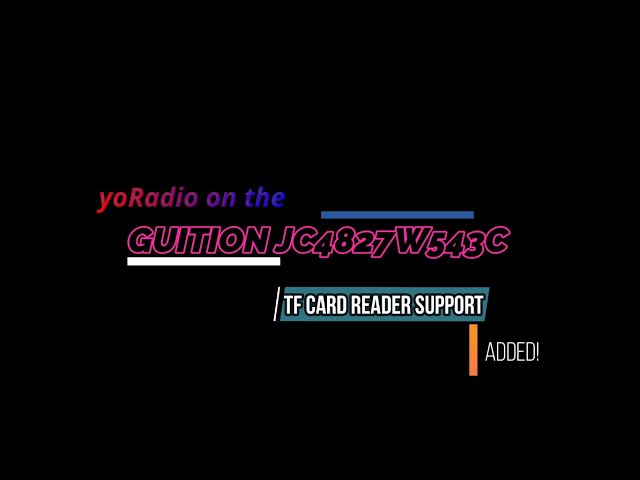 yoRadio on JC8428W543C - SD card reader working for playing MP3 files!