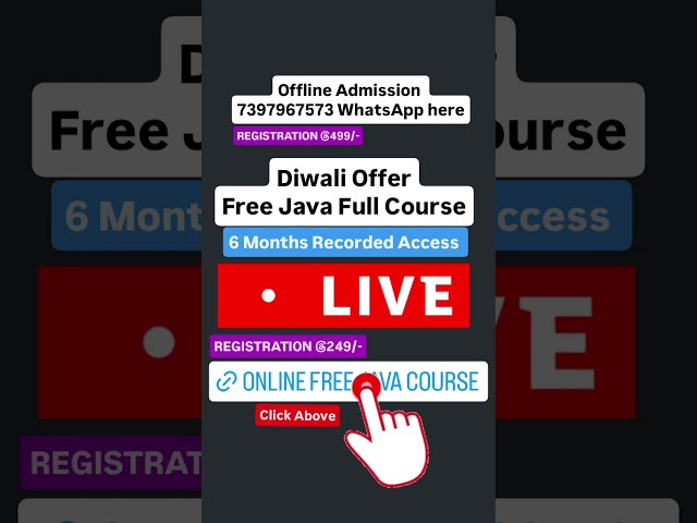 Free Live Java Course | Free Certificates | 6 Months Validity | Vikas Singh | Java 25 | 7385967573