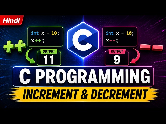C Programming in Hindi | Increment (++) & Decrement (--) Operators Explained