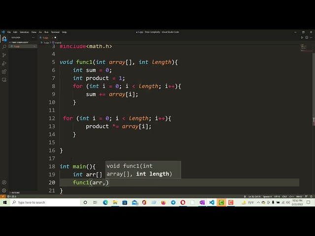 Time Complexity in C++ Program