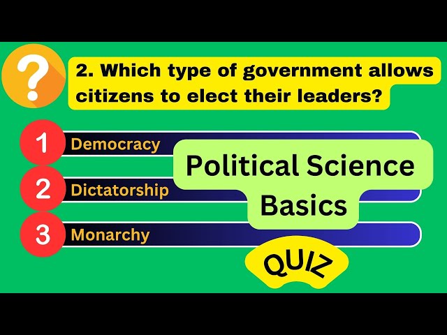 🗳️ Political Science Basics Quiz – Test Your Knowledge! 🌍