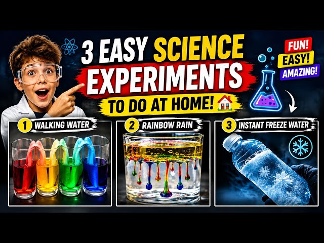 3 Amazing Science Experiments You Can Do at Home! 🤯🧪