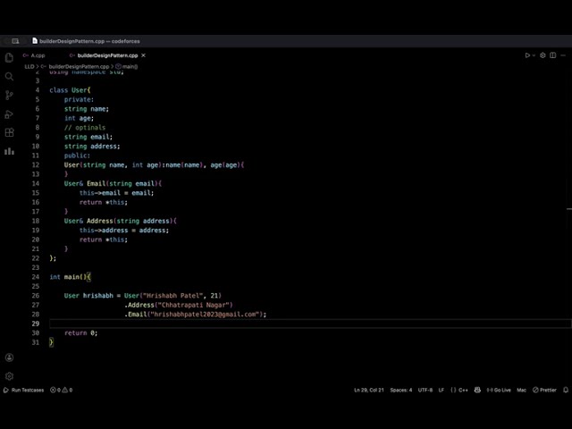 Builder Design Pattern in LLD