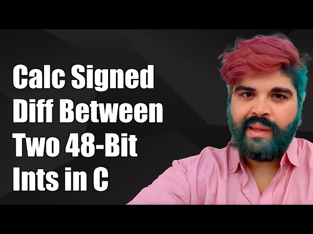 Calculating Signed Difference Between Two 48-Bit Unsigned Integers in C