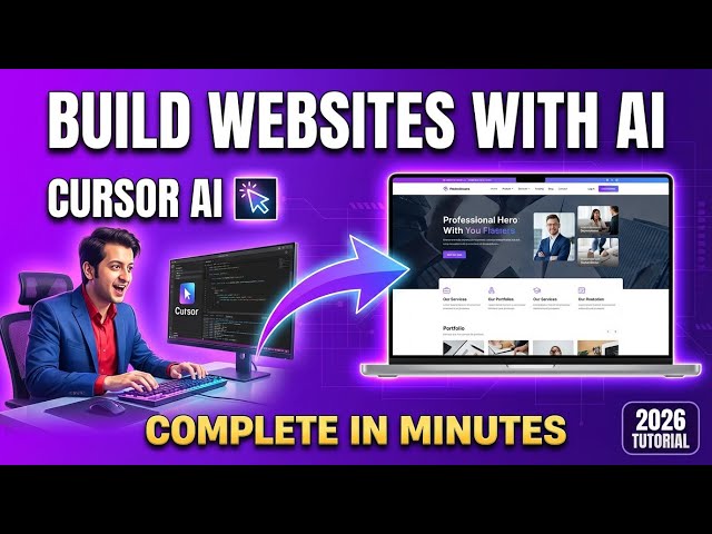 How to Use Cursor AI to Build a Complete Website in Minutes - Beginner Tutorial 2026