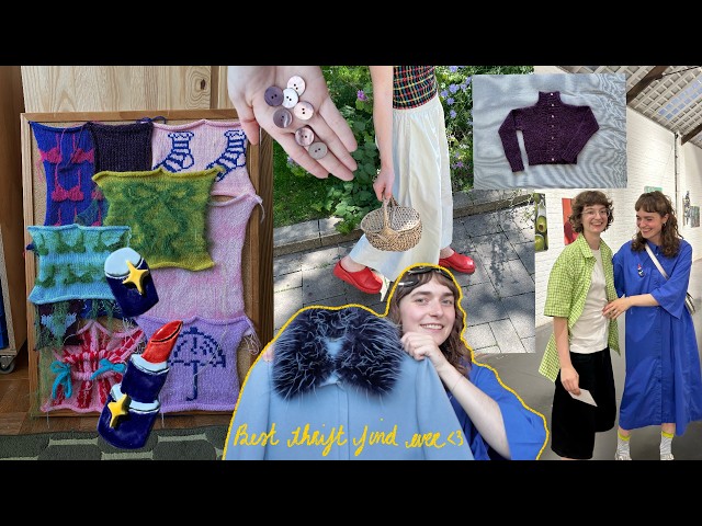 my first ever test knit, flea market shopping and knitting samples for winter!! Little week vlog
