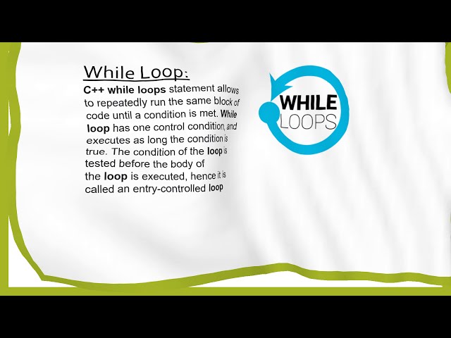 While loop presentation