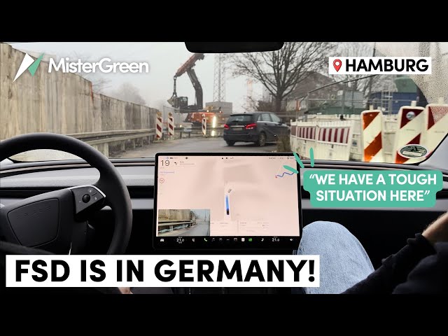 Tesla FSD Supervised Tested in Hamburg, Germany – Full Ride-Along