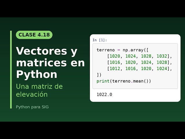 4. 18. Vectores y matrices - Una matriz de elevación
