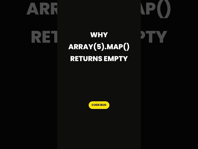 JS Array(5).map() Returns Empty - The Sparse Slot Gotcha