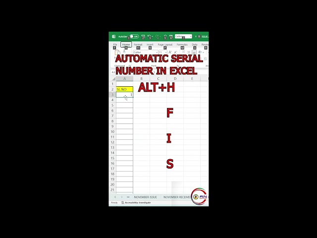 Excel में Automatic Serial Number डालने का सबसे आसान तरीका | Step-by-Step #exceltips #exceltricks