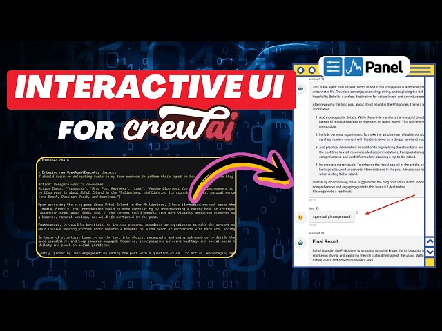 How to Create an Interactive Web UI for CrewAI Applications By Panel