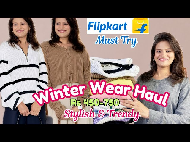 Winter Wear Haul l Flipkart Winter Wear l Winter Outfit Ideas l Sweaters, Cardigan & Pullovers
