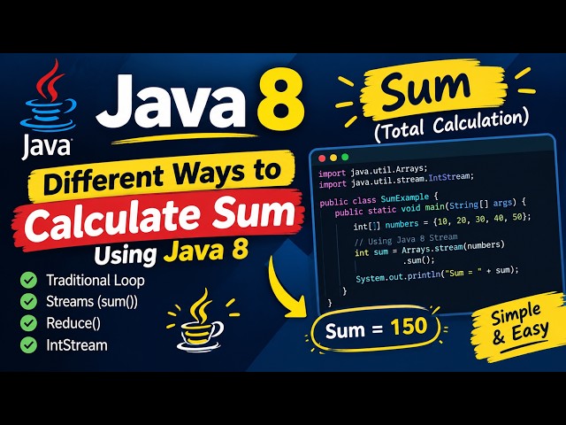Java 8 Stream API Tutorial for Beginners | sum(), reduce() & filter() with Examples