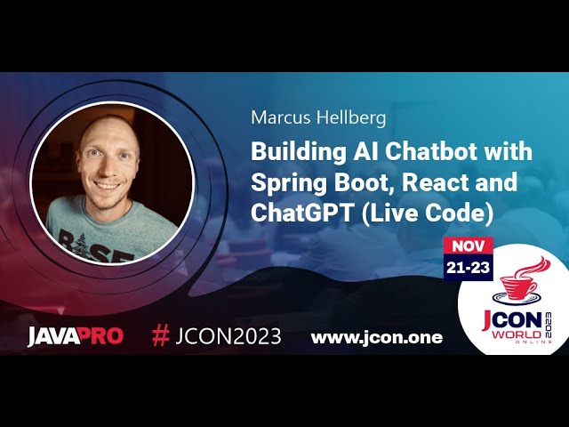 Building AI Chatbot with Spring Boot, React and ChatGPT (Live Code) | Marcus Hellberg