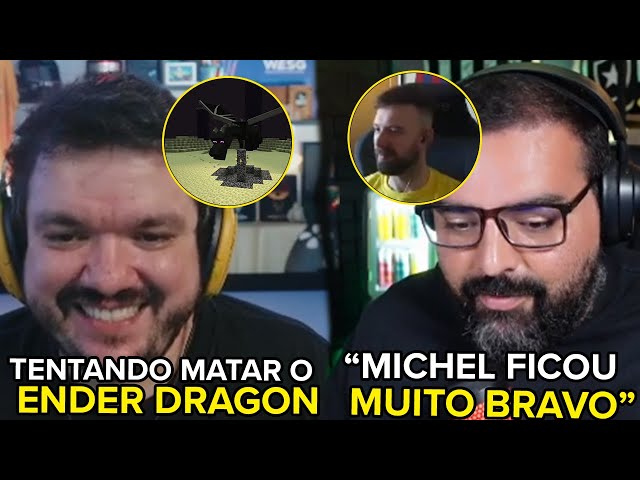 GAULES TENTANDO MATAR O ENDER DRAGON - BT LEMBRANDO DO DIA QUE O MICHEL FICOU MUITO BRAVO COM ELE