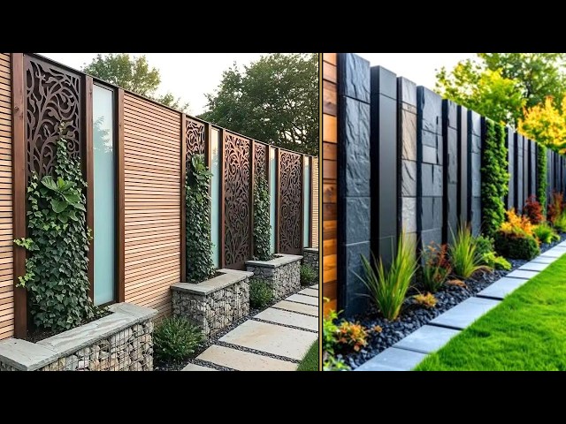 Unique Compound Wall Design for Modern House