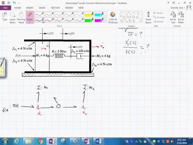 Transfer Funtion generation, Mechanical Systems 2522016 1013 20