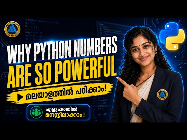 Python Programming #03: Numbers | Free Malayalam Course (BTech, CBSE, BSc, MCA, MSc)