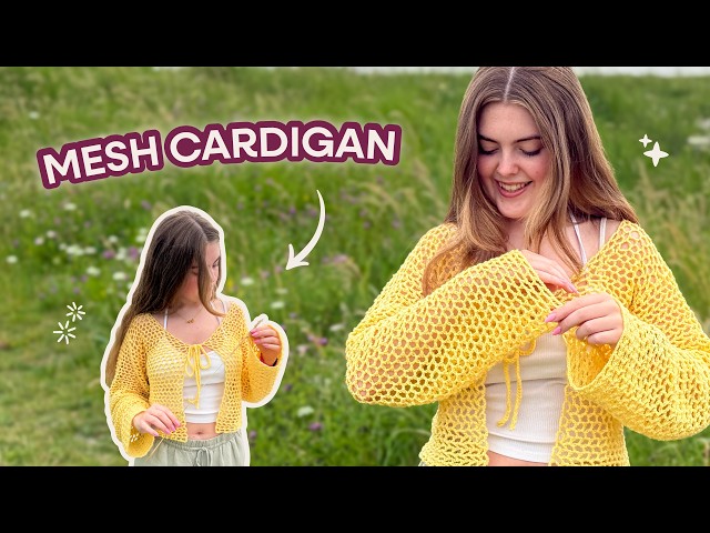 Crochet Mesh Cardigan Tutorial (Any Size) | Step by Step for Beginners