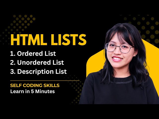 HTML Lists Explained | Ordered, Unordered & Description Lists | Self Coding Skills