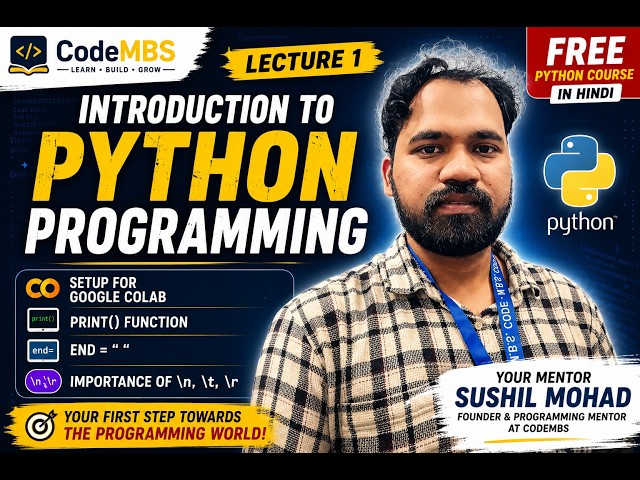 Learn Python Programming in Hindi | Introduction to Python | Print Function | Complete Course |
