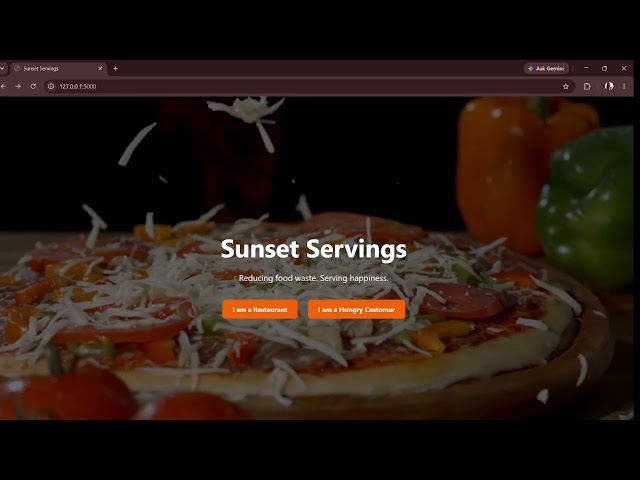 Surplus Food Redistribution System | Full Stack Project Demo | Flask + SQLiteVideo Project 3