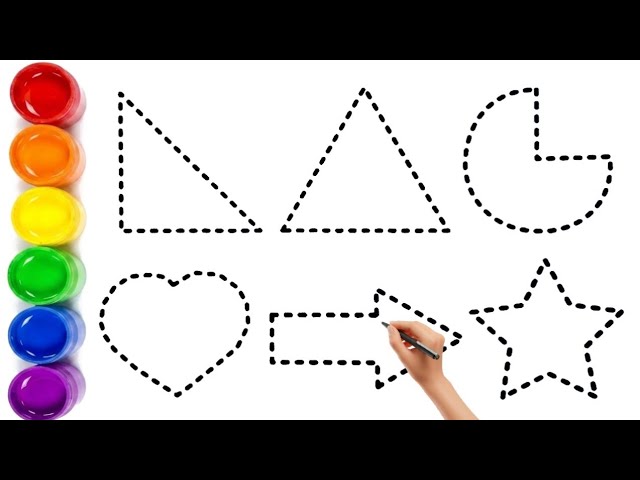 Shapes drawing for kids, Learn 2D shapes, colors for toddlers | Preschool Learning, Educational v...