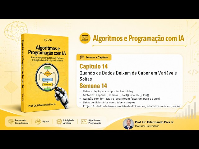 Listas, Dicionários e Tabelas em Python | Algoritmos e Programação com IA — Semana 14