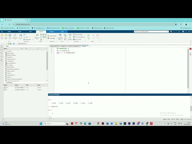 Matlab Loops (if,elseif,else,for)